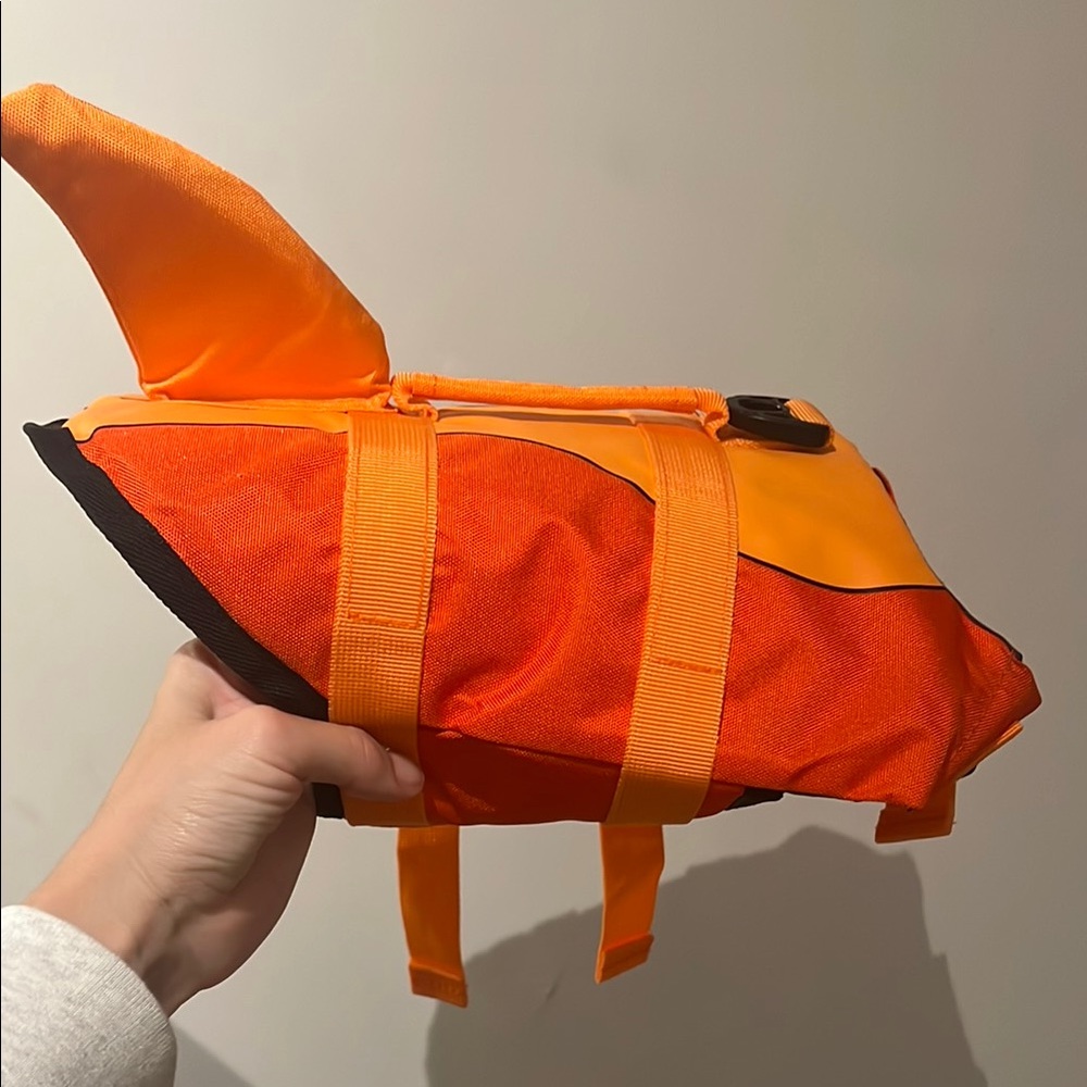 NEW!!Orange Dog Life Jacket